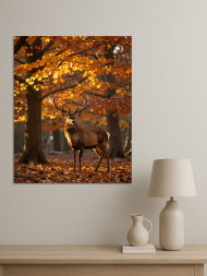 Постер на холсте &amp;quot;Олень в осеннем лесу&amp;quot;
