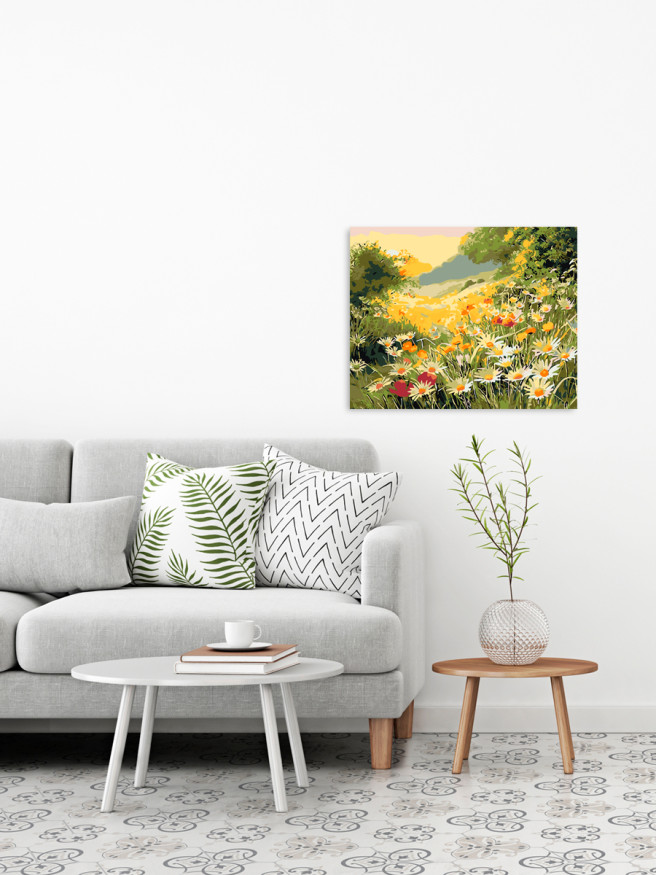 Raqamlar bo&amp;#039;yicha rasm &amp;quot;Moychechak dalasi&amp;quot;