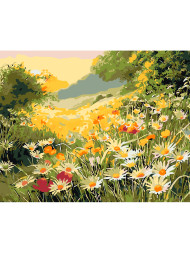 Raqamlar bo'yicha rasm "Moychechak dalasi"