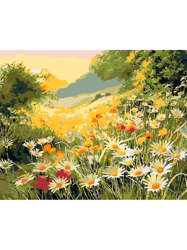 Raqamlar bo&amp;#039;yicha rasm &amp;quot;Moychechak dalasi&amp;quot;