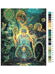 Raqamlar bo&#039;yicha rasm &quot;Hamma narsani biluvchi keksa&quot;