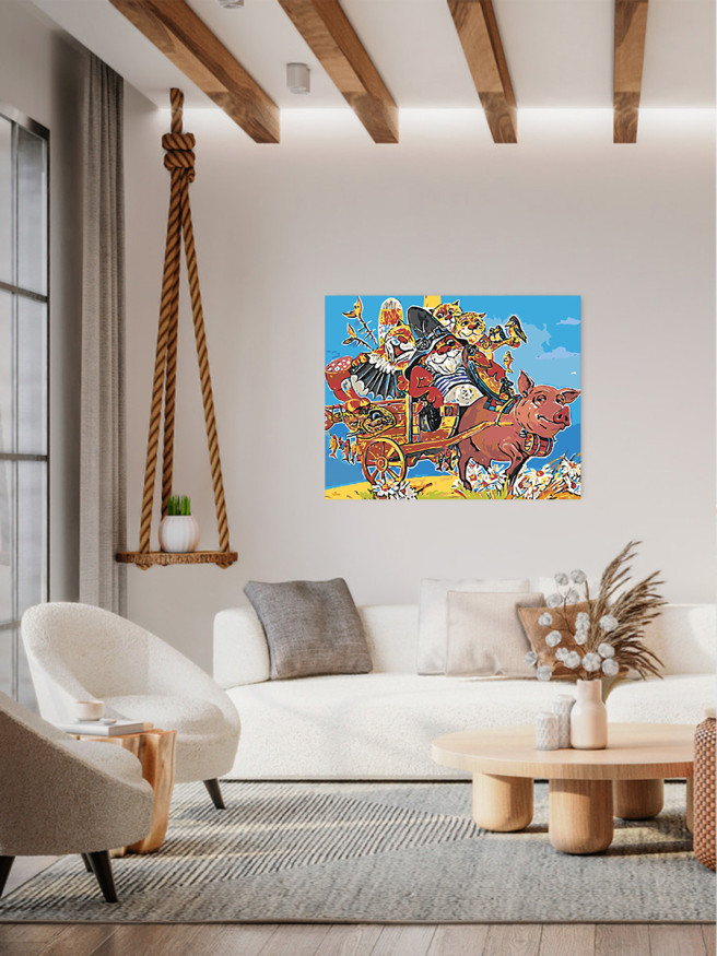 Картина по номерам &amp;quot;Рабочая свинья&amp;quot;