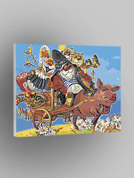 Raqamlar bo&#039;yicha rasm &quot;Ishlayotgan cho&#039;chqa&quot;