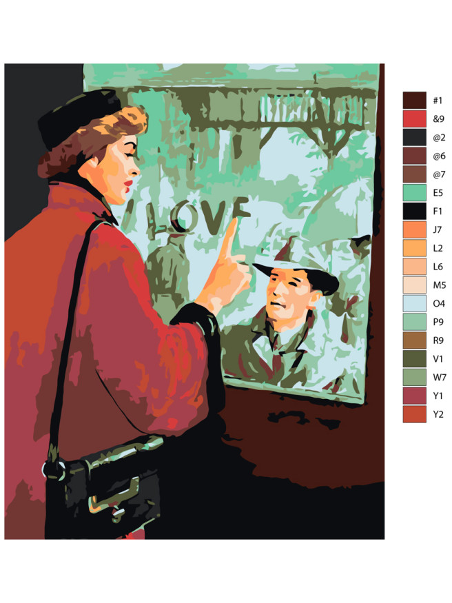 Raqamlar bo&amp;#039;yicha rasm &amp;quot;Oyna oldidagi romantika&amp;quot;