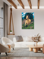 Raqamlar bo'yicha rasm "Yuguriyatgan ot"