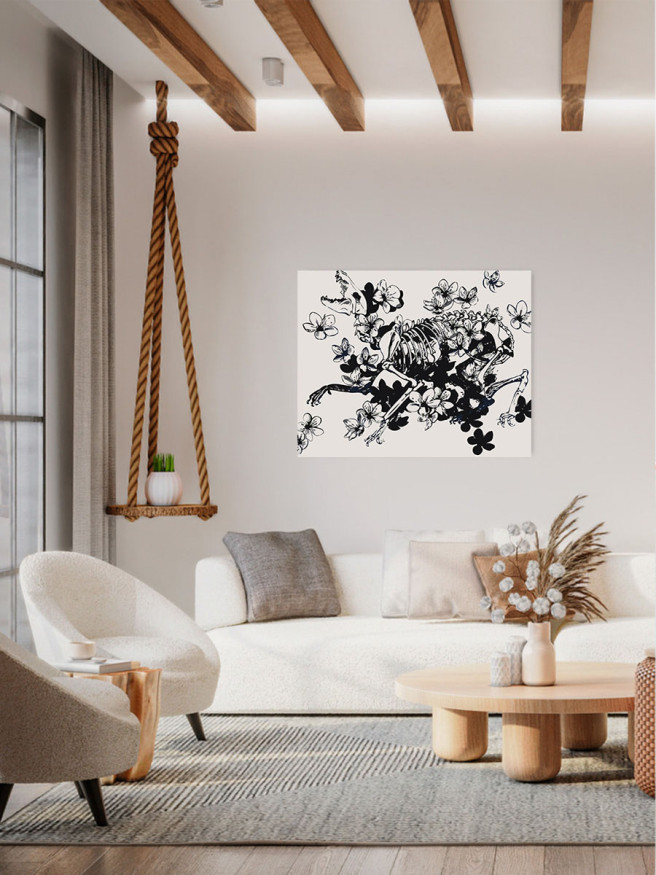 Raqamlar bo&amp;#039;yicha rasm &amp;quot;Gullar bilan skelet&amp;quot;