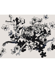 Raqamlar bo&#039;yicha rasm &quot;Gullar bilan skelet&quot;