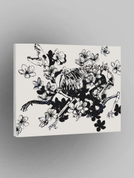 Raqamlar bo&#039;yicha rasm &quot;Gullar bilan skelet&quot;