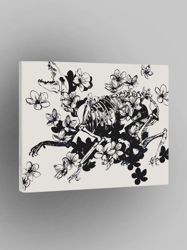 Raqamlar bo&amp;#039;yicha rasm &amp;quot;Gullar bilan skelet&amp;quot;