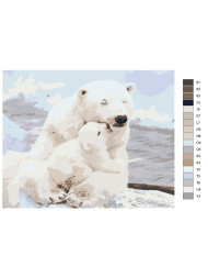 Raqamlar bo'yicha rasm "Ayiqlar oilasi"