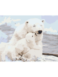 Raqamlar bo'yicha rasm "Ayiqlar oilasi"