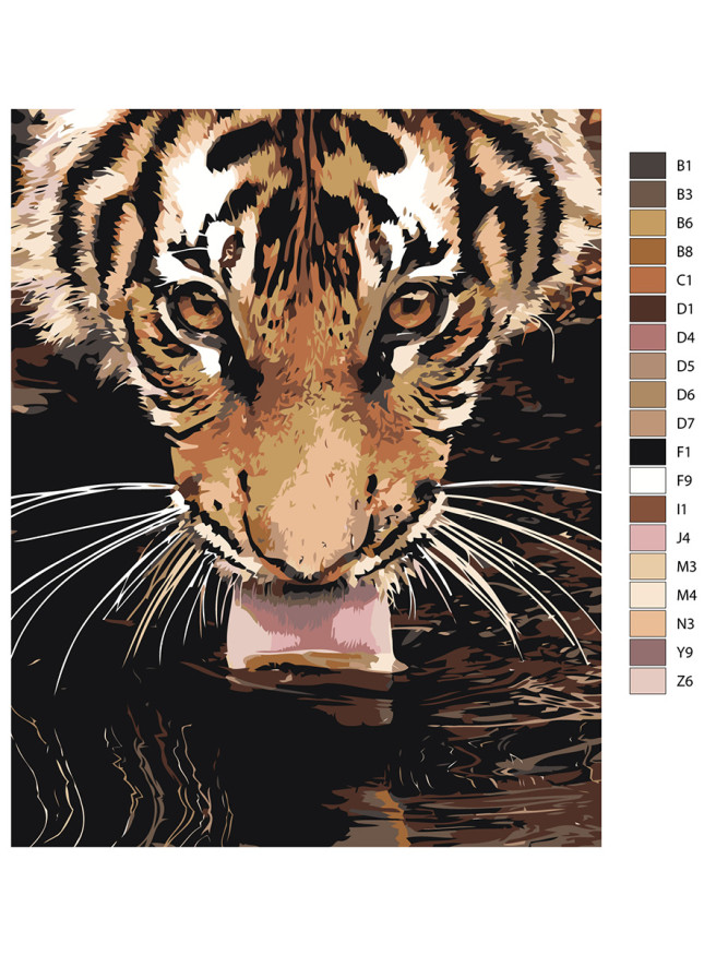 Raqamlar bo&amp;#039;yicha rasm &amp;quot;Yo&amp;#039;lbars sug&amp;#039;orish teshigida&amp;quot;