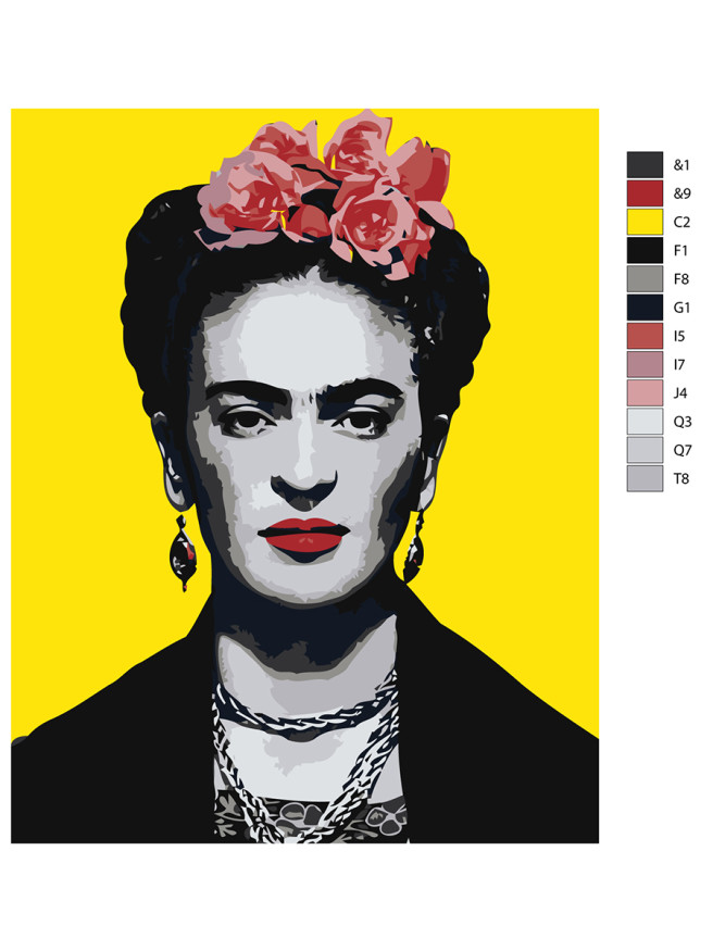 Raqamlar bo&amp;#039;yicha rasm &amp;quot;Gullar bilan qiz&amp;quot;