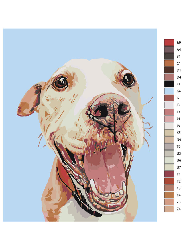Raqamlar bo&amp;#039;yicha rasm &amp;quot;Baxtli it&amp;quot;