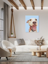 Raqamlar bo'yicha rasm "Baxtli it"