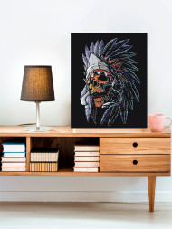 Raqamlar bo&#039;yicha rasm &quot;Tuklar bilan bosh suyagi&quot;