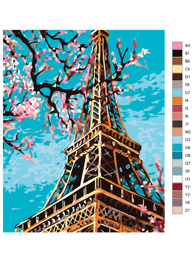 Картина по номерам &amp;quot;Париж весной&amp;quot;