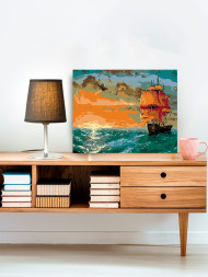 Картина по номерам &amp;quot;Корабль в море&amp;quot;
