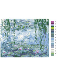 Raqamalr bo'yicha rasm "Klod Mone - Suv liliyalari"