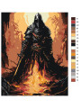 Картина по номерам &amp;quot;Воин на костре&amp;quot;