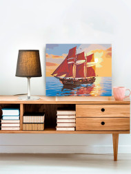 Картина по номерам &amp;quot;Корабль с красными парусами&amp;quot;
