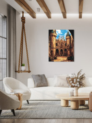 Raqamlar bo&#039;yicha rasm &quot;Qal&#039;adagi hovli&quot;