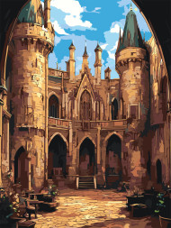 Raqamlar bo&#039;yicha rasm &quot;Qal&#039;adagi hovli&quot;