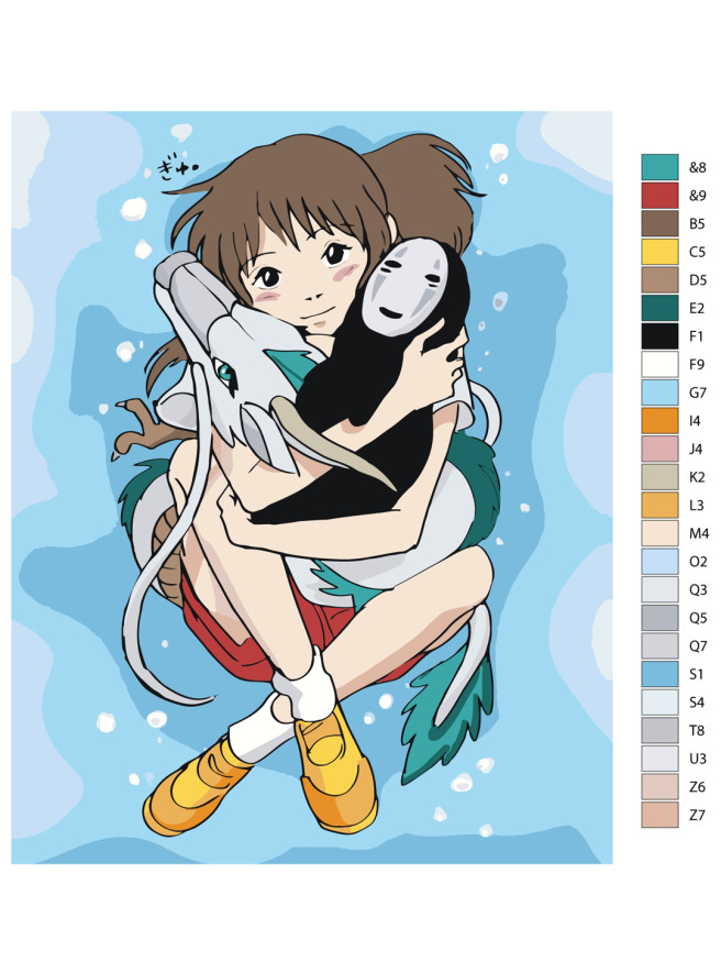 Raqamlar bo&amp;#039;yicha rasm &amp;quot;Tixiro, Xaku va Kaonasi&amp;quot;