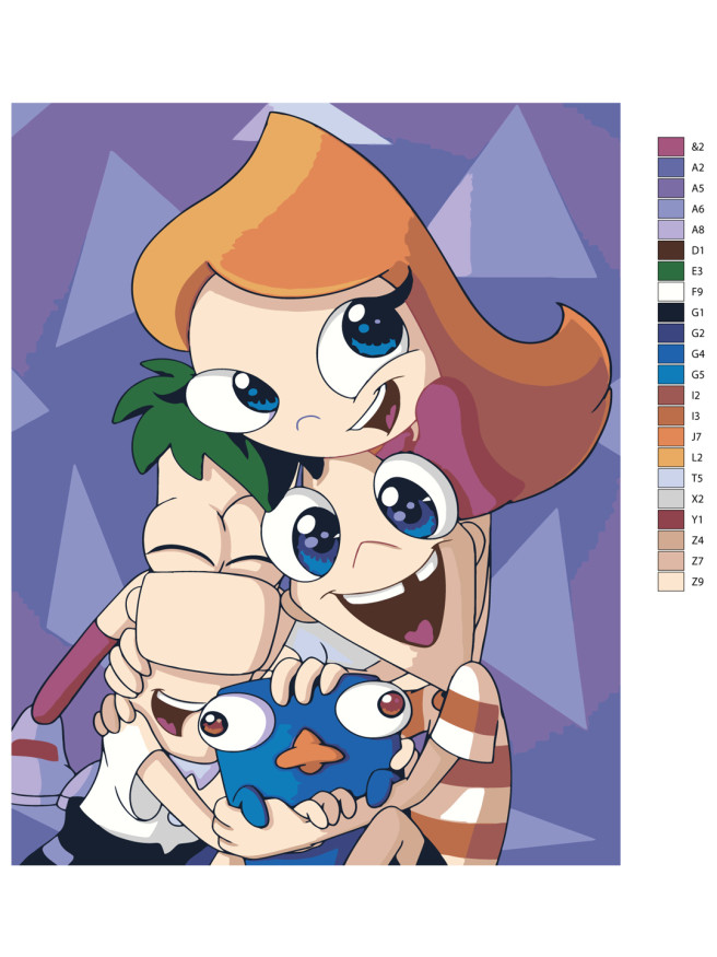 Raqamlar bo‘yicha rasm &amp;quot;Fenis va Ferb&amp;quot;