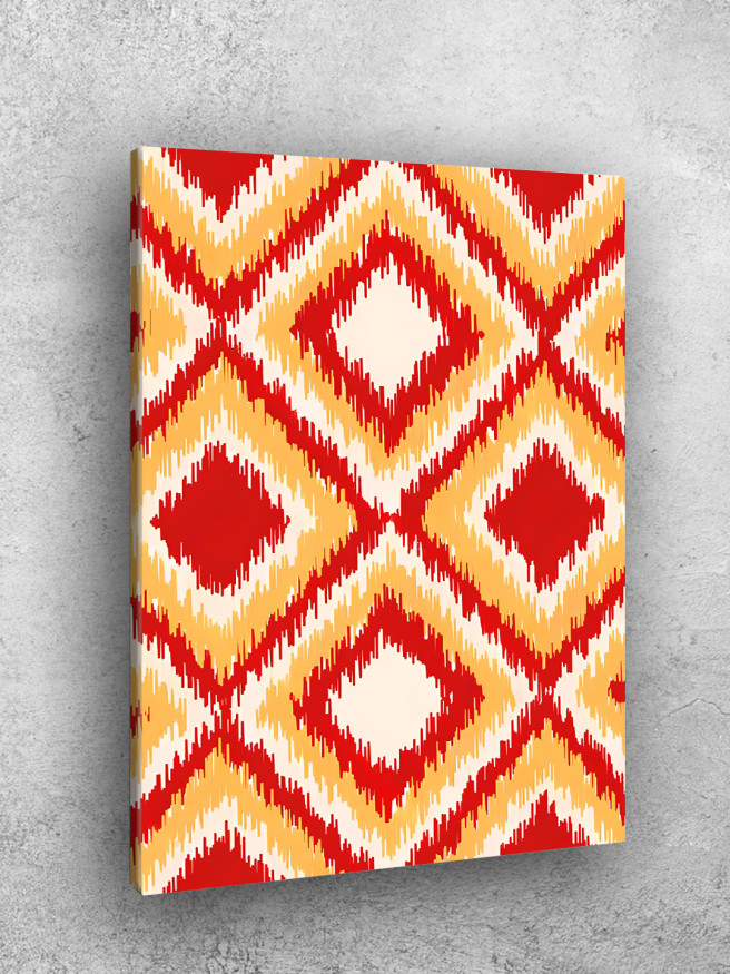 Holstga bosilgan poster &amp;quot;Qizil sharqona naqsh&amp;quot;