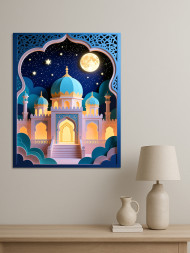 Holstga bosilgan poster "Tungi sharqona saroy"