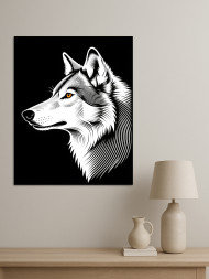 Постер на холсте &amp;quot;Волк с янтарным глазом&amp;quot; 