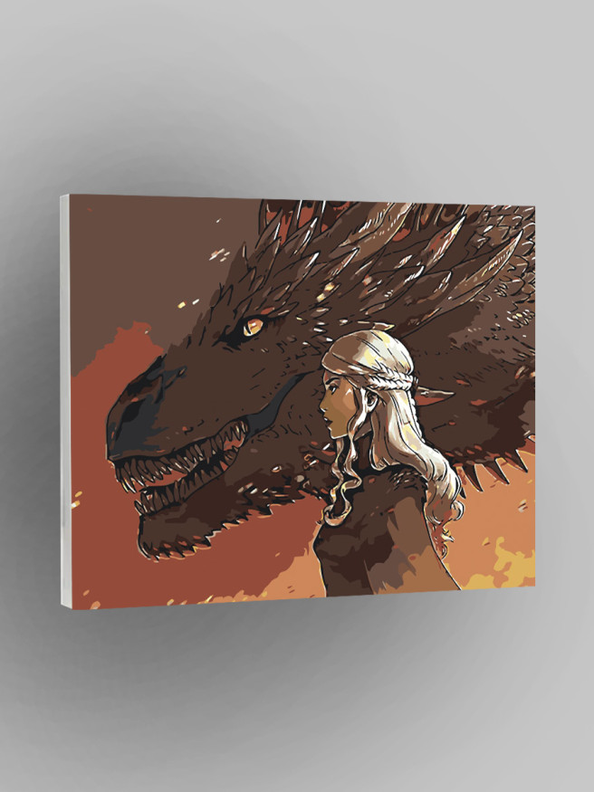 Raqamlar bo&amp;#039;yicha rasm &amp;quot;Daenerys va ajdaho&amp;quot;