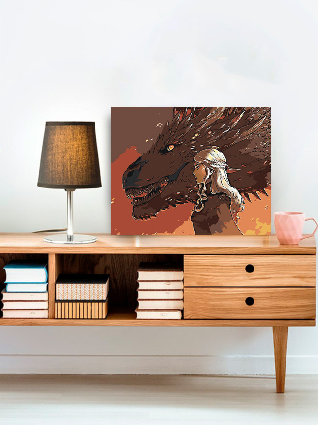 Raqamlar bo&amp;#039;yicha rasm &amp;quot;Daenerys va ajdaho&amp;quot;