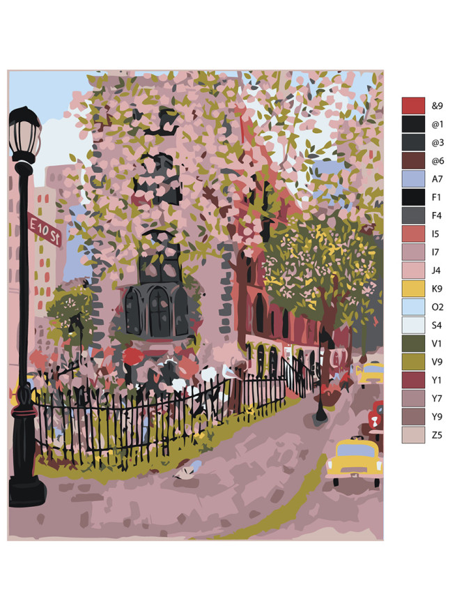 Raqamlar bo&amp;#039;yicha rasm &amp;quot;Shahar ko&amp;#039;chasi&amp;quot;