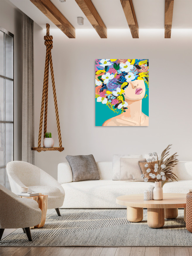 Картина по номерам &amp;quot;Венок из цветов&amp;quot;