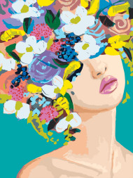 Картина по номерам "Венок из цветов"