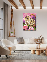 Картина по номерам &amp;quot;Котята в корзине&amp;quot;