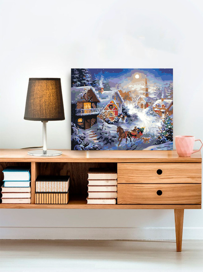 Raqamlar bo&amp;#039;yicha rasm &amp;quot;Qish kechasi&amp;quot;