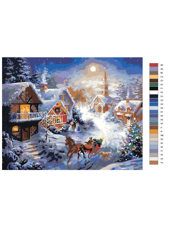 Raqamlar bo&amp;#039;yicha rasm &amp;quot;Qish kechasi&amp;quot;