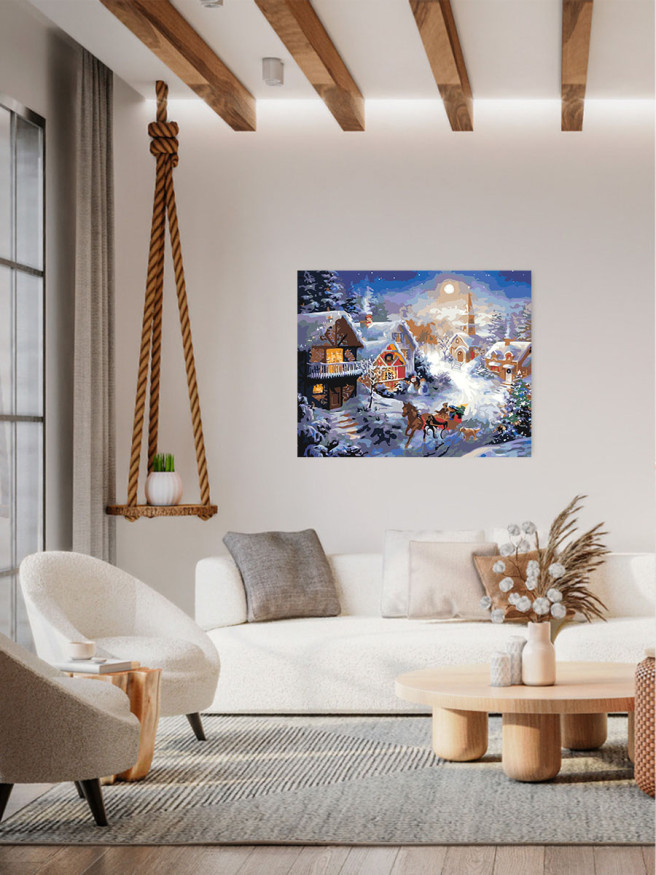 Raqamlar bo&amp;#039;yicha rasm &amp;quot;Qish kechasi&amp;quot;