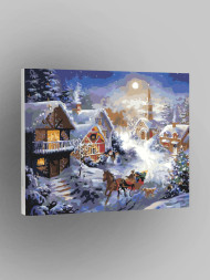 Raqamlar bo'yicha rasm "Qish kechasi"