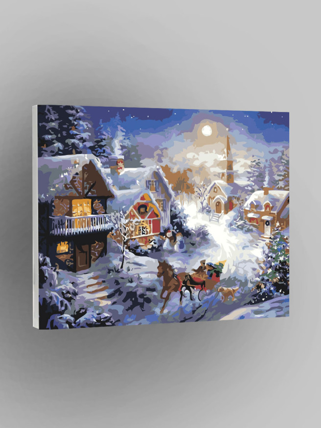 Raqamlar bo&amp;#039;yicha rasm &amp;quot;Qish kechasi&amp;quot;