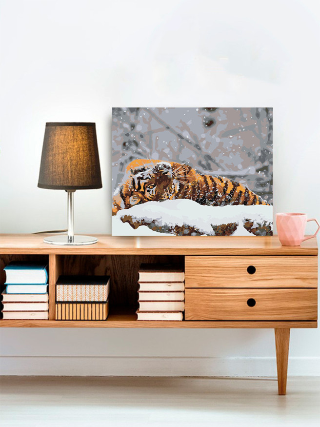 Raqamlar bo&amp;#039;yicha rasm &amp;quot;Yo&amp;#039;lbars qorda&amp;quot;