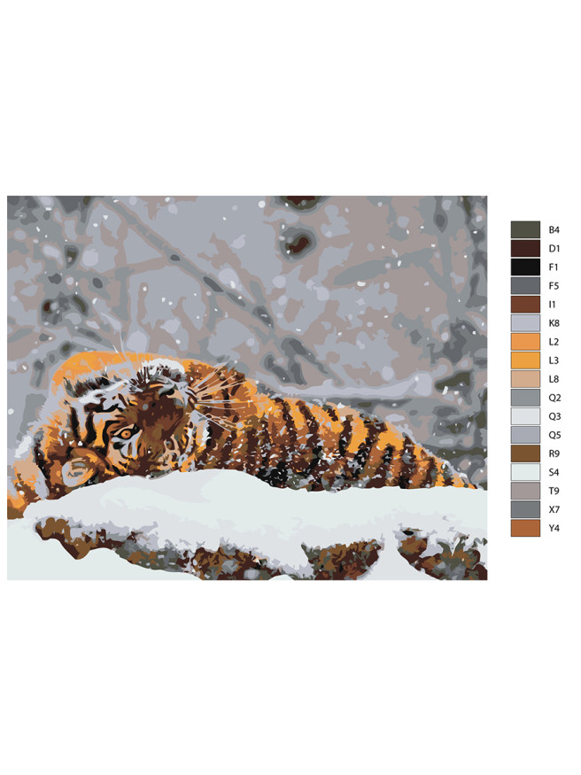 Raqamlar bo&amp;#039;yicha rasm &amp;quot;Yo&amp;#039;lbars qorda&amp;quot;