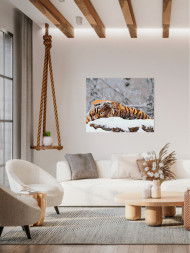 Raqamlar bo&#039;yicha rasm &quot;Yo&#039;lbars qorda&quot;