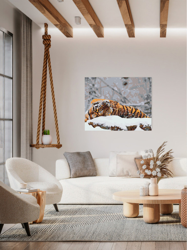 Raqamlar bo&amp;#039;yicha rasm &amp;quot;Yo&amp;#039;lbars qorda&amp;quot;