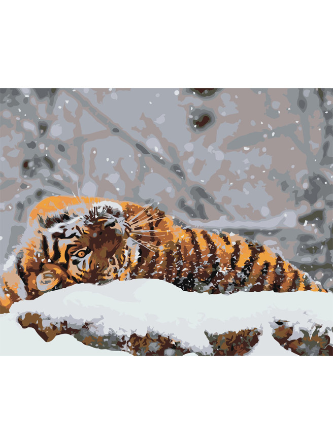 Raqamlar bo&amp;#039;yicha rasm &amp;quot;Yo&amp;#039;lbars qorda&amp;quot;