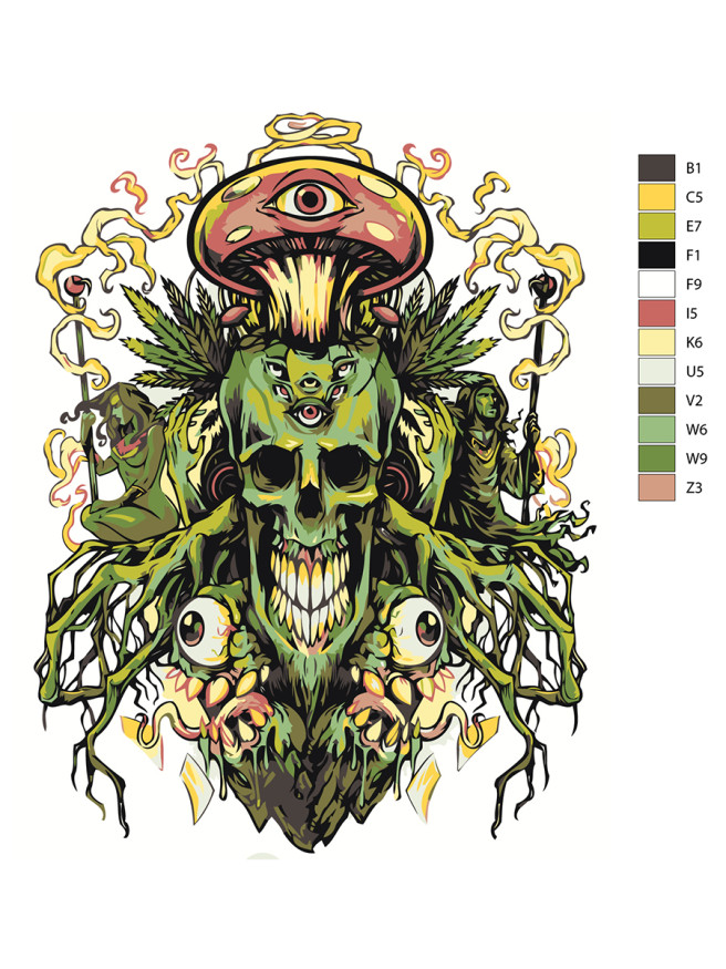 Raqamlar bo&amp;#039;yicha rasm &amp;quot;Mutant o&amp;#039;simlik&amp;quot;