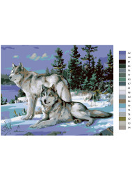 Raqamlar bo&#039;yicha rasm &quot;Bo&#039;rilar oilasi&quot;